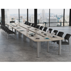 Krzesła Helsinki (26 szt ) i Stół konferencyjny  816x138cm RUMBA 26